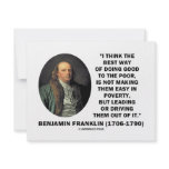 Benjamin Franklin Best Way Of Doing Good Poor Custom Invitations