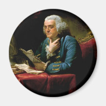 Benjamin Franklin by David Martin done in 1767 Fridge Magnet