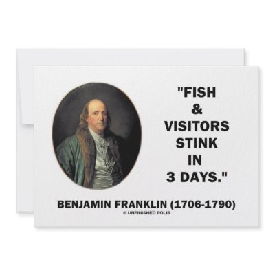 Benjamin Franklin Fish Visitors Stink In 3 Days by unfinishedpolis