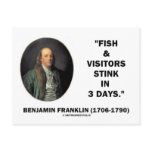 Benjamin Franklin Fish & Visitors Stink In 3 Days