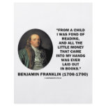 Benjamin Franklin Fond Of Reading Money Quote Personalized Flyer
