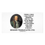 Benjamin Franklin Fond Of Reading Money Quote Photo Cards
