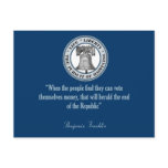 Benjamin Franklin Quote (Money) Postcard