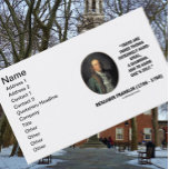 Benjamin Franklin Three Things Extremely Hard Business Card Template