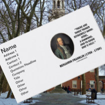 Benjamin Franklin Three Things Extremely Hard