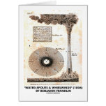 Benjamin Franklin Water-Spouts Whirlwinds Drawing Greeting Card