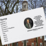 Benjamin Franklin Write Things Worth Reading Do business cards