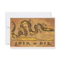 Benjamin Franklin's Join Or Die Political Cartoon Announcement