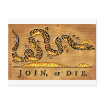 Benjamin Franklin's Join Or Die Political Cartoon Post Cards