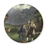 Benjamin Franklin's Lightning Experiment with Kite Refrigerator Magnets