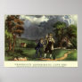Benjamin Franklin's Lightning Experiment with Kite Poster