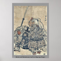 Benkei and Ushiwakamaru by Torii, Kiyonaga Ukiyo-e Poster
