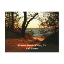 Bennett Beach - Evans, NY Post Card