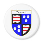 Bennett Coat of Arms/Family Crest Fridge Magnet