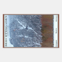 Berchtesgaden National Park - Winter Rectangular Stickers