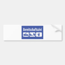 Bereitschaftszivi icon bumper sticker