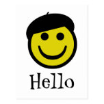 Beret Smiley Post Cards