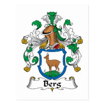 Berg Family Crest Post Cards