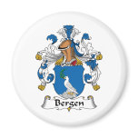 Bergen Family Crest Refrigerator Magnet
