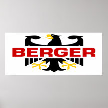 Berger Surname Posters