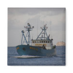 Bering Sea, Crab Boat in Dutch Harbor, Alaska Fridge Magnets