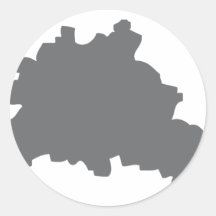 Berlin contour icon sticker