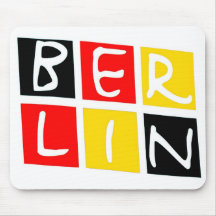 Berlin, Germany Logo in Squares Mouse Pads