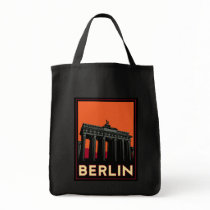berlin germany oktoberfest art deco retro travel tote bag