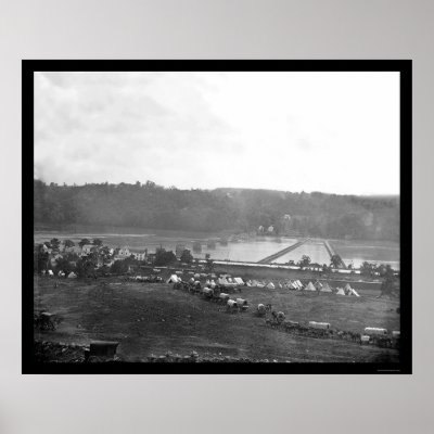 Berlin, Maryland Pontoon Bridge 1862 Poster by lc_civilwar