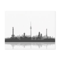 Berlin Skyline - Postkarte / Grußkarte