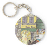 Berlin Street Scene 1920s Key Chain