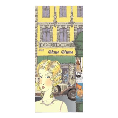 Berlin Street Scene 1920s Personalized Rack Card by Annas_Story