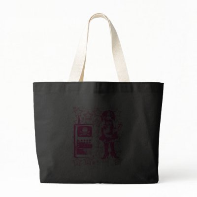 Berlin-Techno-Tusii doll pink Bags by mercurius