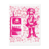 Berlin-Techno-Tusii doll pink Post Card