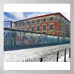 BERLINER MAUER GRAFFITI SAVE OUR PLANET INDIANO POSTER