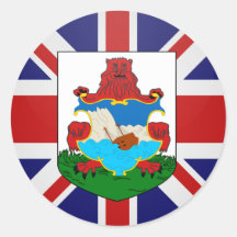 Bermuda quality Flag Circle Stickers