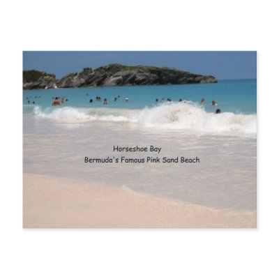 Bermuda's Pink Sand Beach Postcards by Snowpeaceful