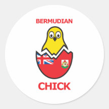 Bermudian Chick Sticker