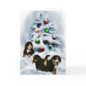 Bernese Mountain Dog Christmas Gifts cards