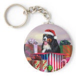 Bernese Mountain Dog Christmas Surprise Keychains