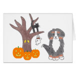 Bernese Mountain Dog Fall Card