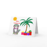 Bernese Mountain Dog Hawaiian Christmas cards