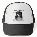 Bernese Mountain Dog History Design Trucker Hats