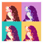 Bernese Mountain Dog Pop Art Custom Announcements