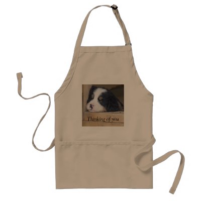 Bernese Mountain Dog Puppy -  Thinking of you Apron by Cantomax