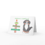 Bernese Mountain Dog Stick Tree Greeting Card