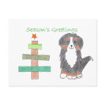 Bernese Mountain Dog Stick Tree Postcards