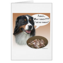 Bernese Mountain Dog Turkey Greeting Cards