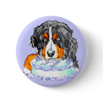 Bernese Mt Dog Cake Face Birthday