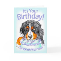 Bernese Mt Dog Cake Face Birthday